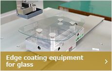 Automatic edge coating equipment for glass